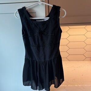 Danskin Black Leotard Dance with skirt